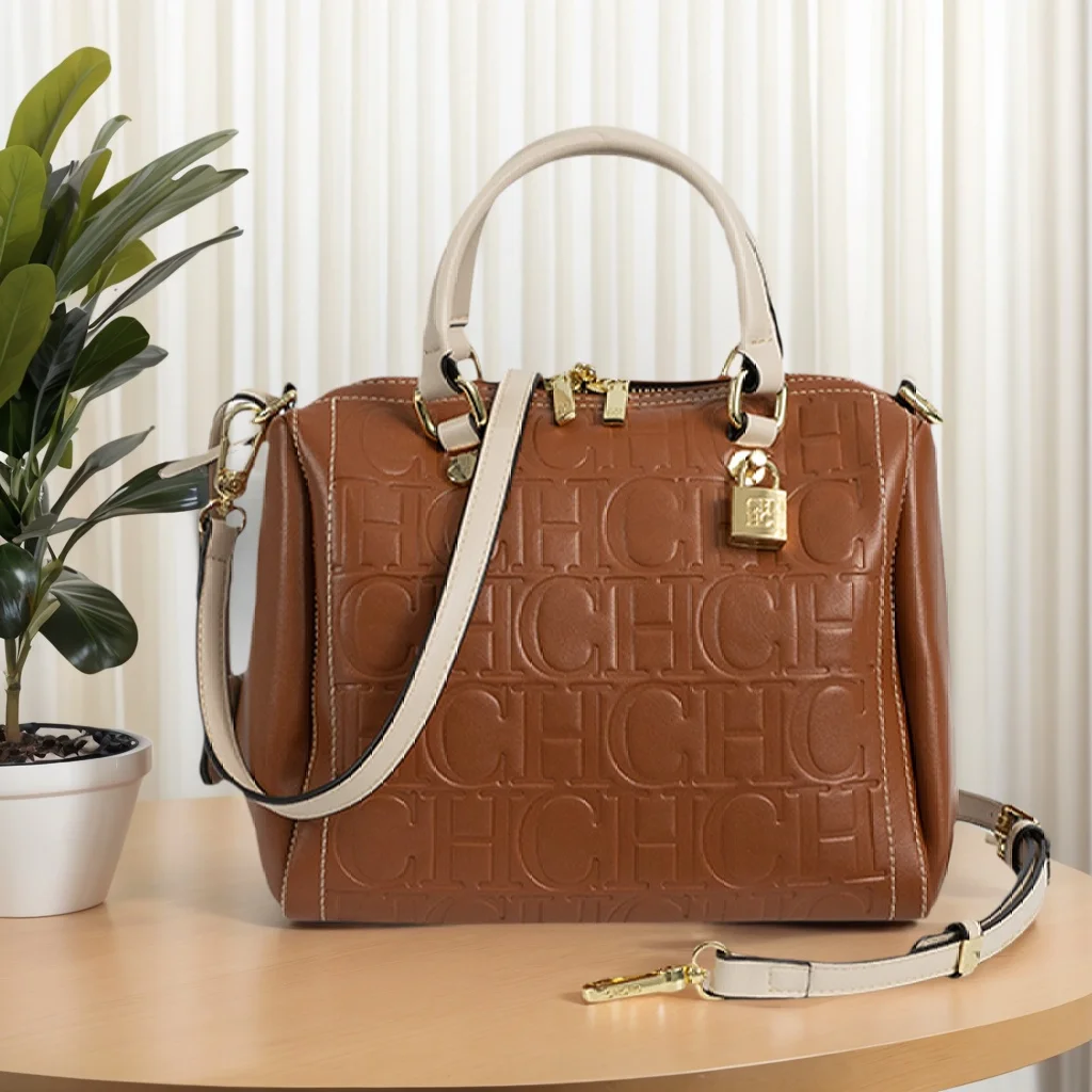 CH Autumn/Winter Christmas Fashion PU Material Lock Lock Design Women's Crossbody Bag 2025 Designer New Handbag Trendy Brand - Image 3