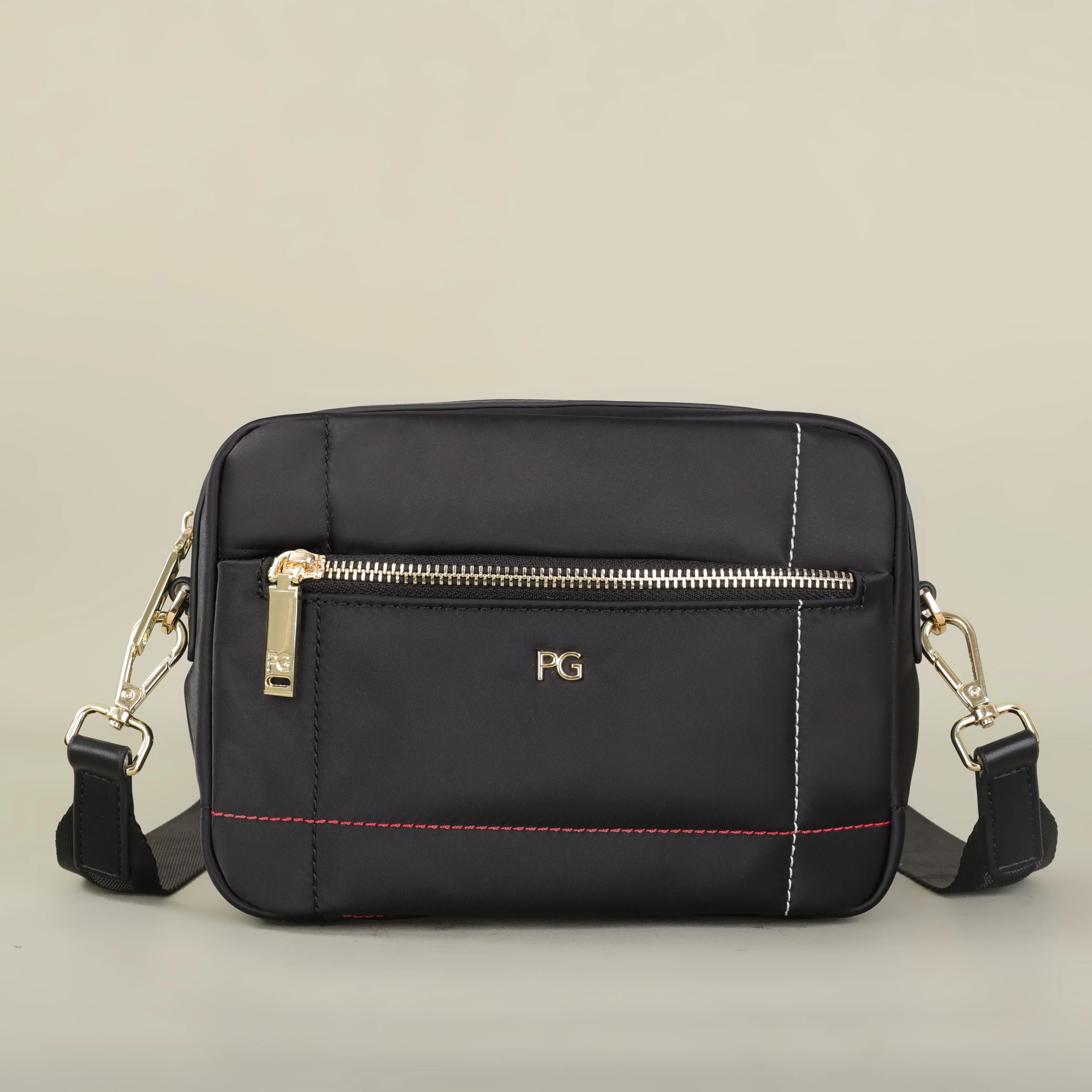 PG nylon fabric multi-functional waterproof folding new design fashion square crossbody bag