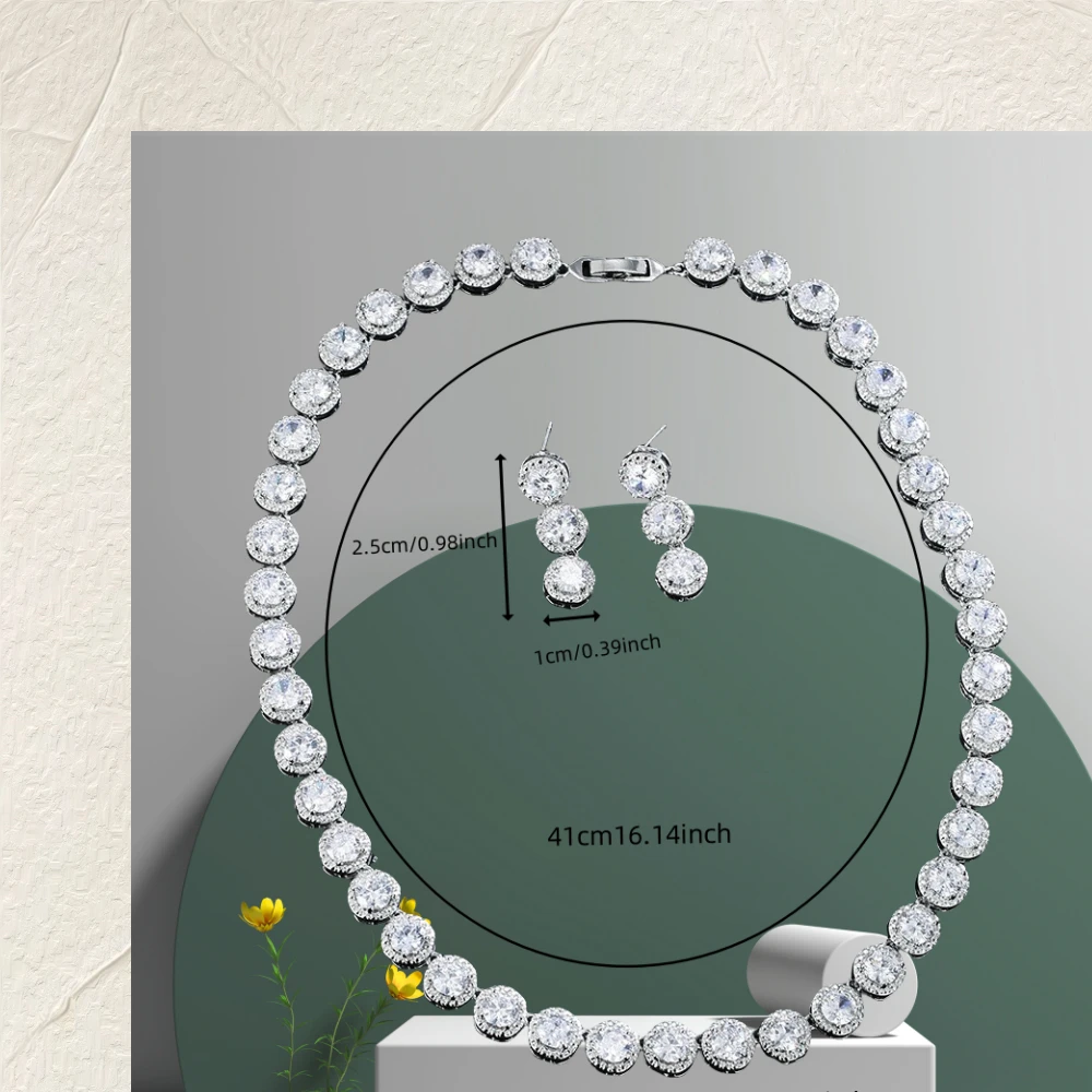 Necklace, Earring Set, Fashionable Accessories, Classic Style, Banquet Gift For Friends - Image 2