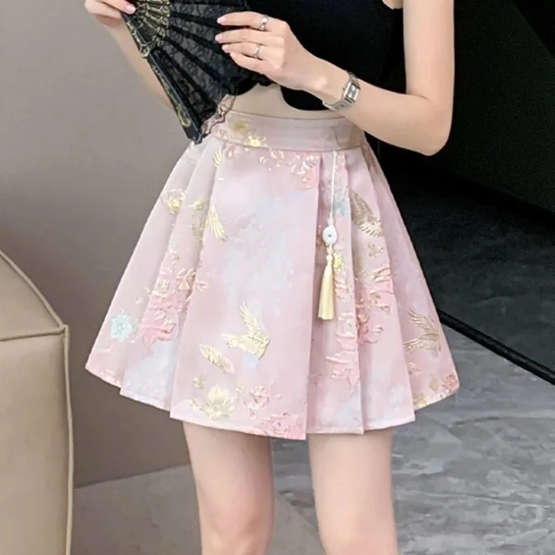 Spring Autumn New Fashion Elegant High Waist Horse Face Skirt Casual Versatile Western Style New Chinese Women's Clothing Skirts - Image 2