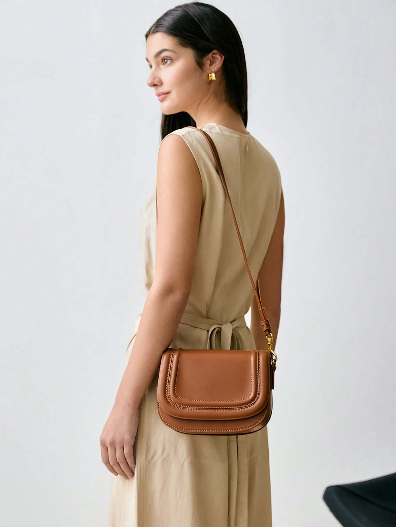 2025 New Women's Bag Wide Shoulder Strap Shoulder Bag Diagonal Underarm Bag - Image 3