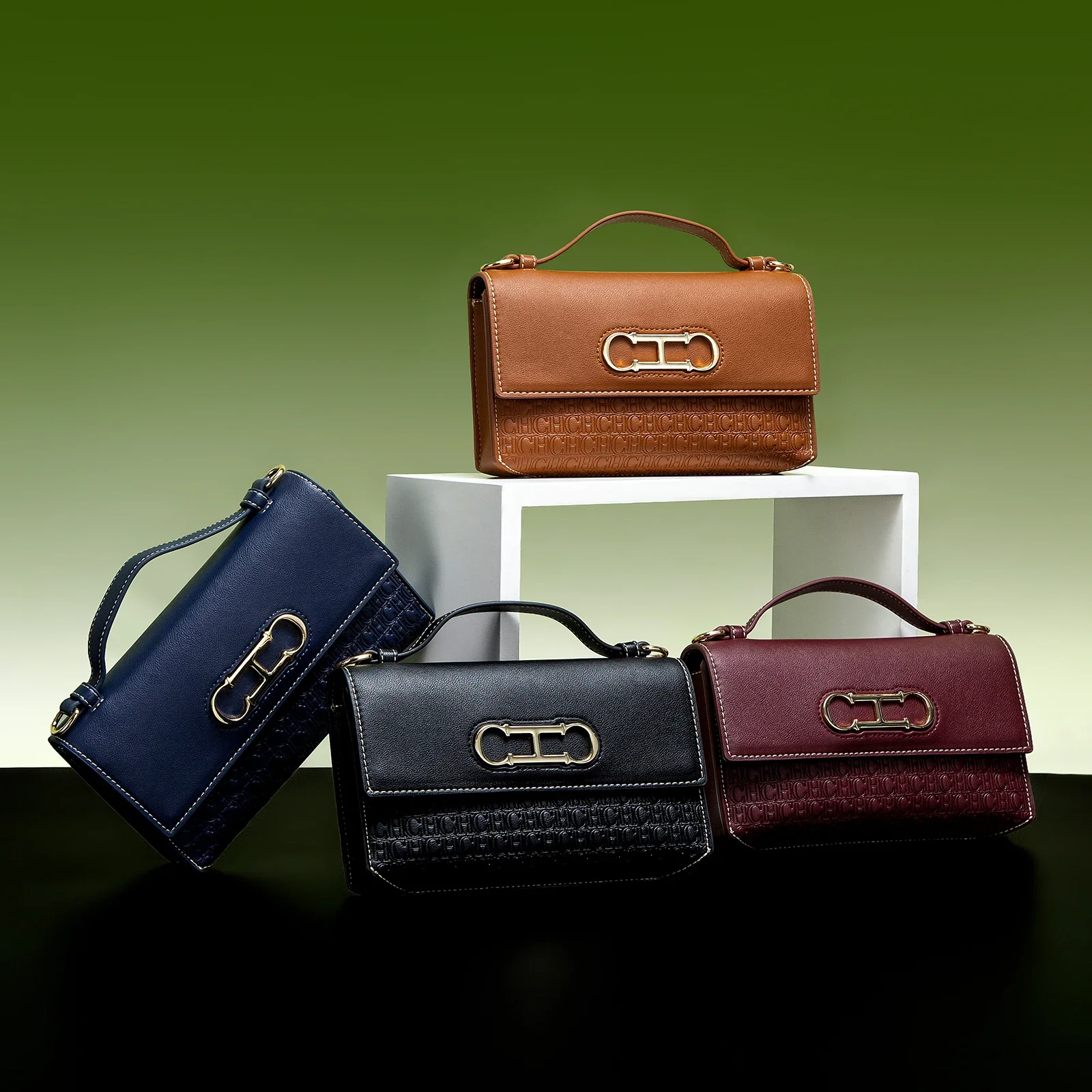 CH Crossbody Bag Brand Women's Bag Letter Print Leather Compact Elegant Handbag Tote Bag Exquisite Fashion Women's Bag - Image 3