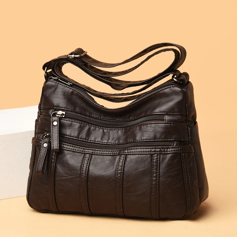 Black crossbody bag, travel shoulder bag with adjustable shoulder straps and zipper compartment, shoulder bag suitable for diffe - Image 3